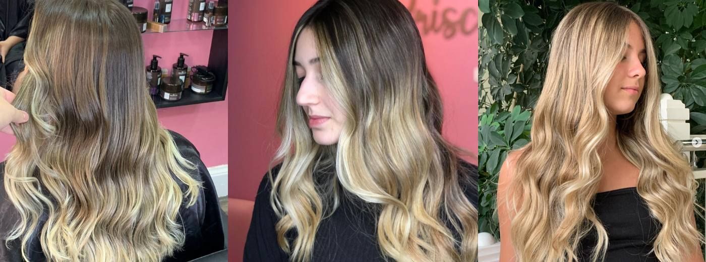 Mechas + Matização + Tratamento Wella + Escova